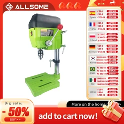 ALLSOME High Variable Speed Bench Drill Press 480W Drilling Machine Drilling Chuck 1-10mm For DIY Wood Metal Electric Tools