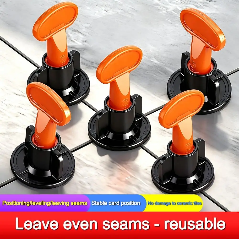 50Pcs Reusable Floor Tile Leveling System Clips Spacers Adjustable Thickened Tile Spacers Floor Gap Clips