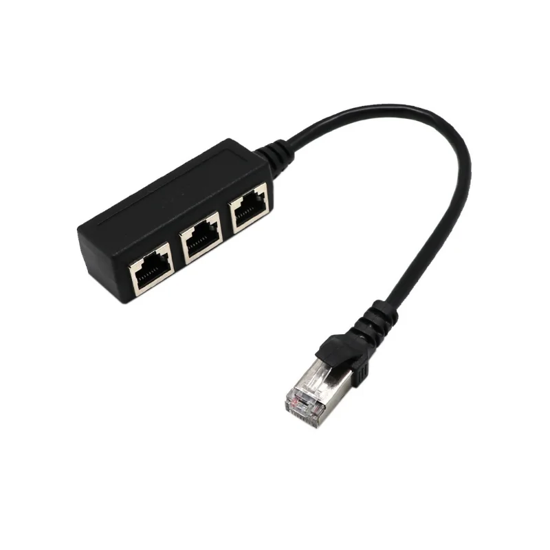 3 In 1 RJ45 Splitter LAN Ethernet Netzwerk RJ45 Stecker Extender Adapter Kabel für Networking Verlängerung 1 Männlichen Zu 2/3 weibliche