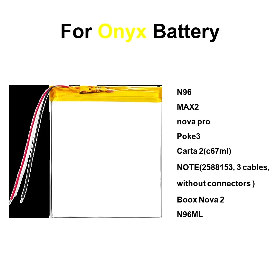 Аккумулятор MAX2 POKE3 для Onyx Boox Carta Darwin N96, N96ML, Note Nova, Poke 3, 4, e-Book 2, C65HD, C65ML, C67ML, Reader 2588158 Pro Max
