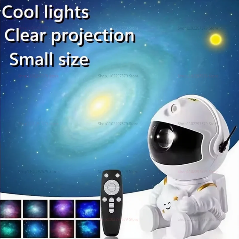 2025 Creative Astronaut Star Projection Light Colorful Starry Night Atmosphere Lamp Perfect Birthday Gift for Kids and Adults