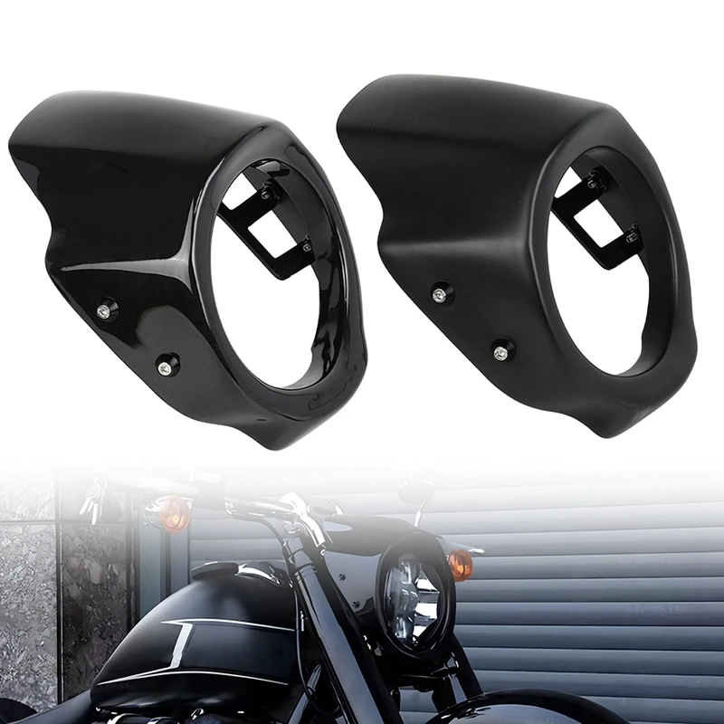 Super Sale Wind Deflector Cover Headlight Bezel Fairing for Harley Softail