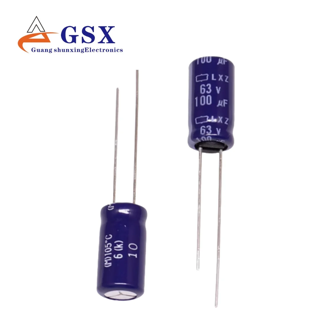

Imported direct insertion aluminum electrolytic capacitor 63v100uf 8 * 15 Japanese Black Diamond LXZ