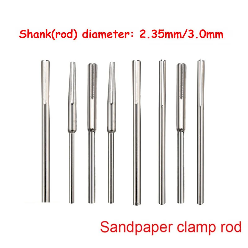 

1-100Pcs 2.35/3.0mm Sandpaper Clamp Fixing Rod Split Mandrels Long Abrasive Holder Clip For Electric Grinder Accessories
