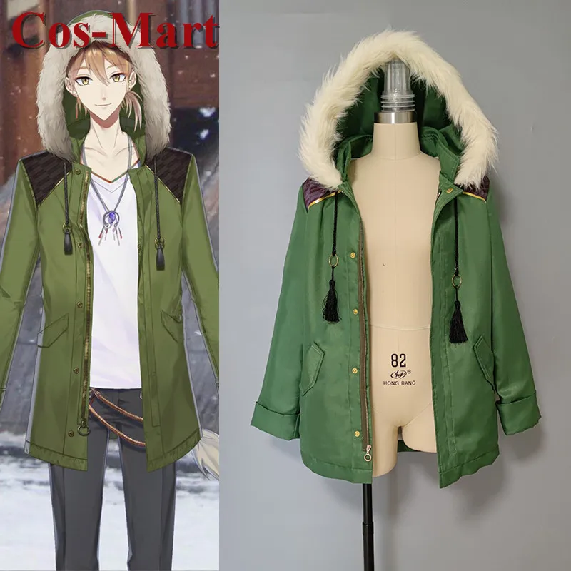 

Cos-Mart Anime Vtuber Gaku Cosplay Costume Fashion Green Winter Coat Unisex Activity Party Role Play Clothing Custom-Make
