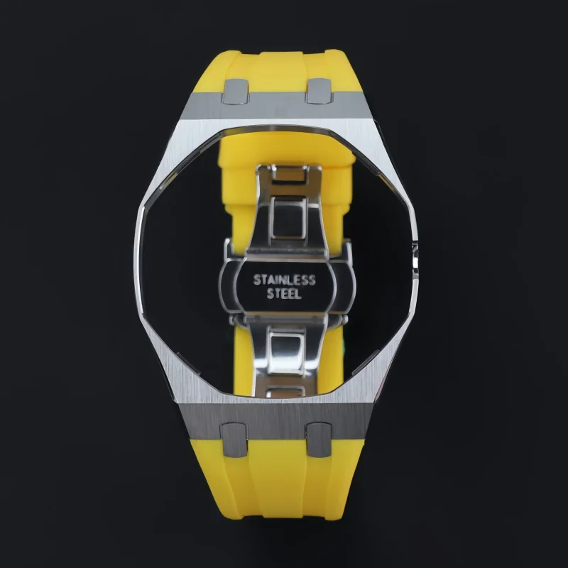 Stainless Steel Watch Case And Strap Mod Kit For Swatch X AP Royal Pop Pocket Changer To Wristwatch Personalized Accessories