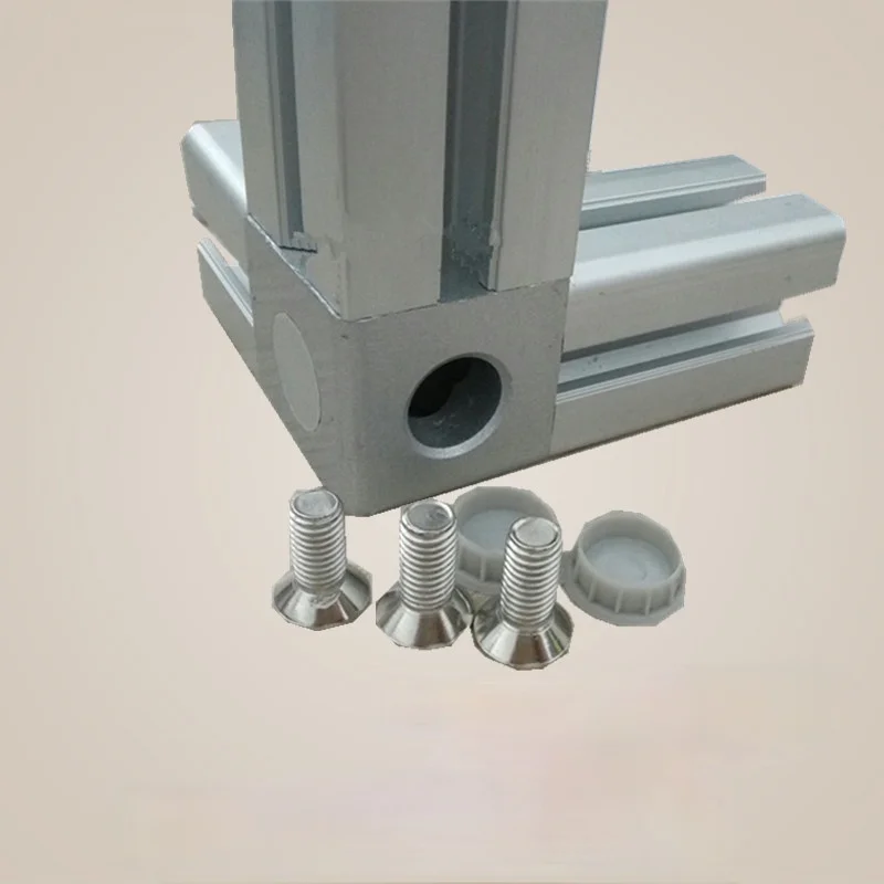 4Pcs Aluminum Cube Corner Connector Fastener, 2020 3030 4040 4545 Corner Joint Bracket for Aluminum Profile Assembly Hardware