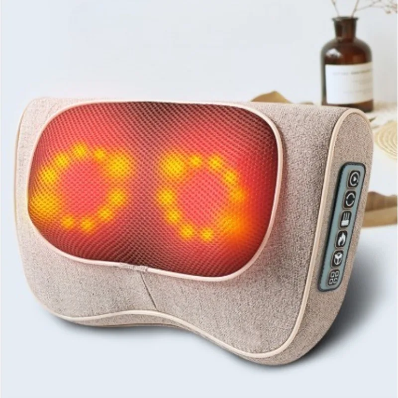 

Многофункциональная массажная подушка для шеи, поясницы, спины, плеч и пальцев с функцией горячего компресса, расслабляющая массажная подушка для поясницы, автомобильная подушка для спины