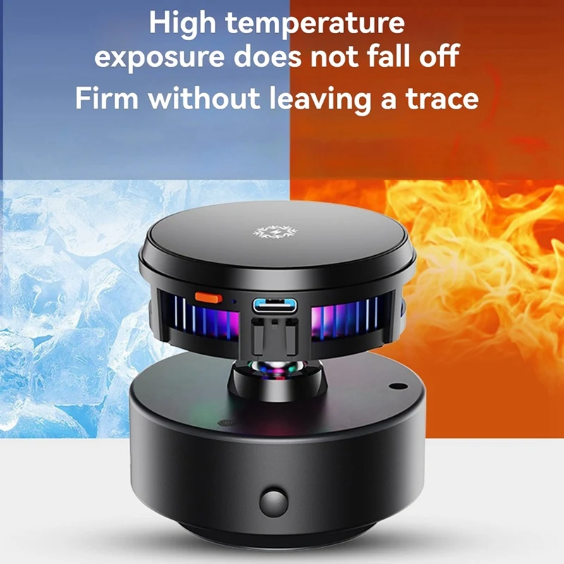 360 °   Вращающийся автомобильный держатель Vacum в автомобиле, беспроводное зарядное устройство 15 Вт, охлаждение для iPhone, Samsung, магнитная автомобильная подставка с GPS, держатель для телефона