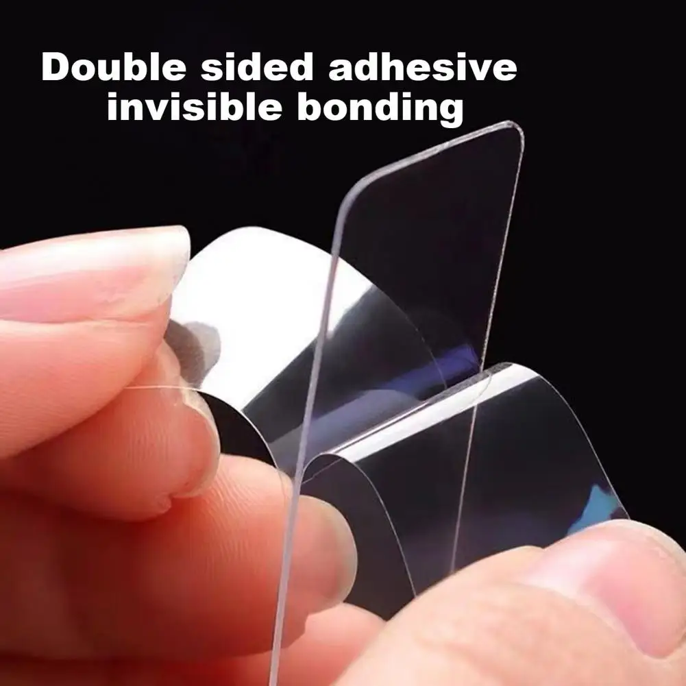 3Boxes 60Pcs/Box Double-Sided Tape 4.3cm Clear Adhesive Rectangle Sticker Pad Strong Waterproof Art Craft DIY Tool Adhesion Tape