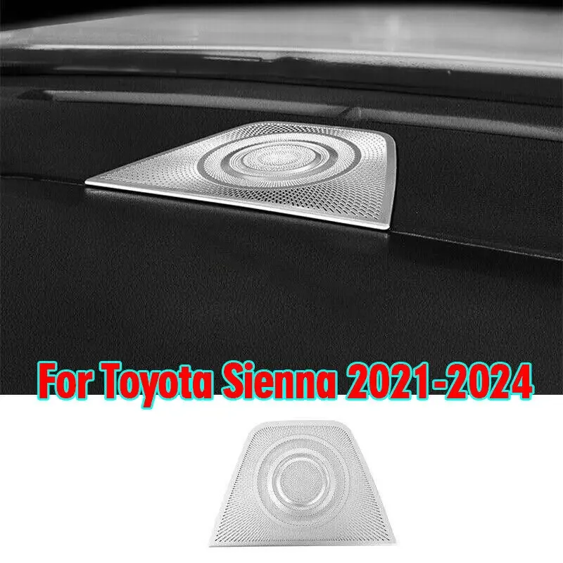 For Toyota Sienna 2021-2023 2024 Silver Titanium Dashboard Speaker Sound Cover
