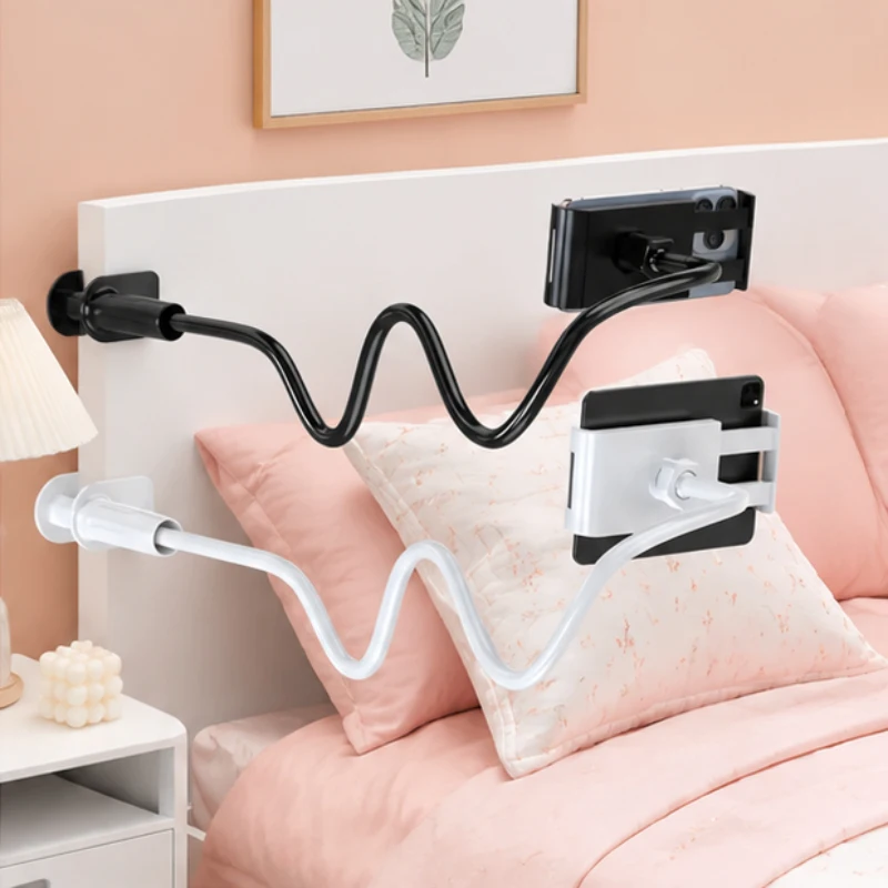

2PCS Adjustable Flexible Tablet and Phone Holder, 360° Rotating Spiral Base Bracket, Universal Stand for Home, Desk & Bed Use