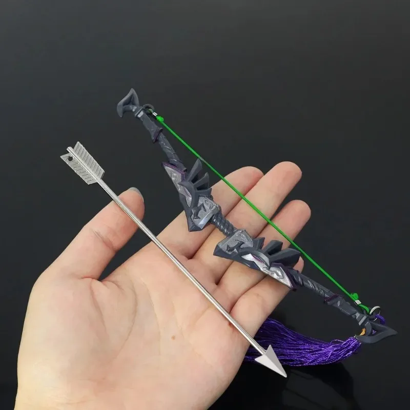 18 cm De Hyrule Fantasy Royal Guard's Bow Link Wapen Anime Game Metalen Wapen Model Katana Accessoires Sleutelhanger Ambachten Geschenken speelgoed