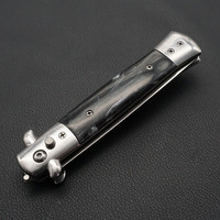 1pcs Stainless Steel Foldable Automatic Combs Knife Brushes Hair Trimmer Comb Brush Accessories butterfly Mens Pocket Knife Comb