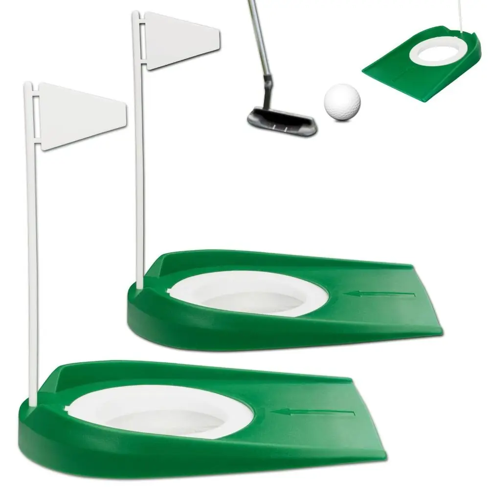 Durable Plastic Golf Putting Cup with Flag Easy Setup Putting Practice Cup Golf Accessories Set Indoor Outdoor Use