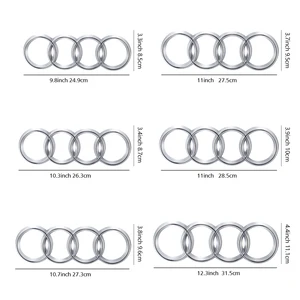4 3d Ring ABS ABS Emblem Capor -Vordergitter Rückgabegrink für Audi Q3 Q5 Sportback A4 A3 A5 A6L A7 A4L Q2L Q7 Q8 S6 S6 S7 R8 S4 6 Hauptverkauf Leuchtturm Audi A3 Sportback - №1