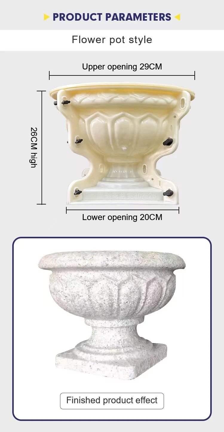 Перила в стиле цветочного горшка, декоративная пластиковая форма для литья бетона, устойчивая к старению и деформации, многоразовая, простая в эксплуатации