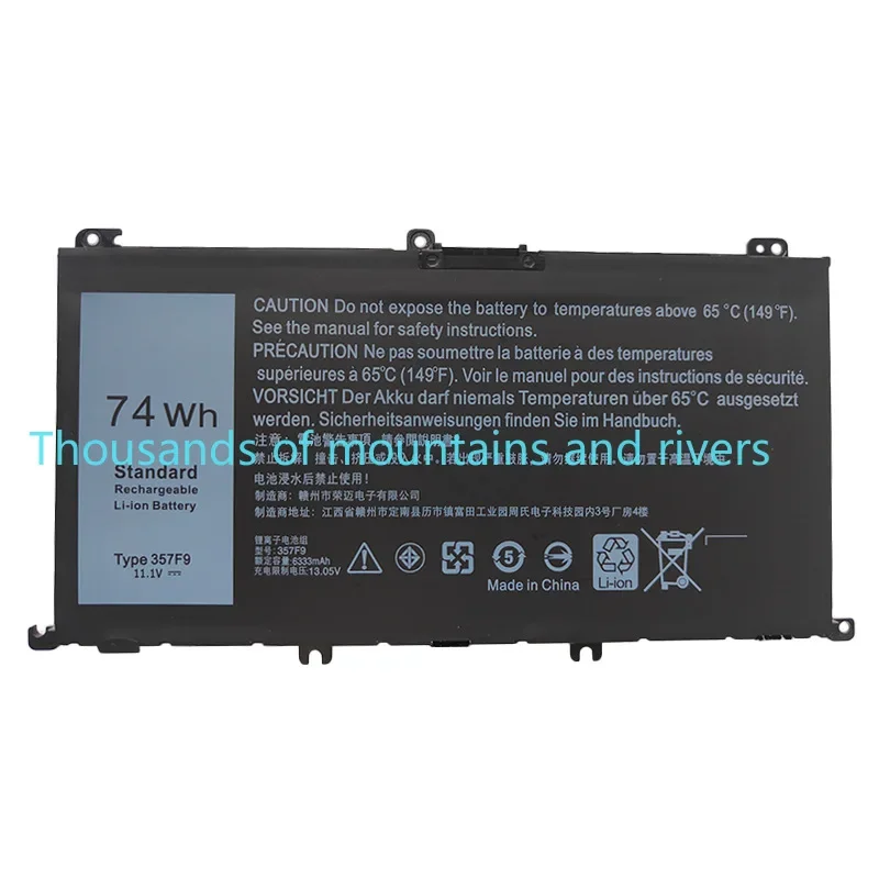 

357F9 Laptop Battery For Dell Inspiron 15 7557 7567 7566 5576 5577 7559 7000 P57F P65F INS15PD-1548B Battery 357F9 11.1V 74WH