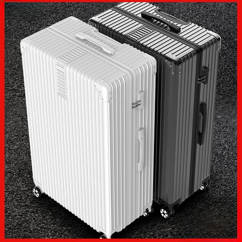 

Large Travel Suitcase Big Trolley Bag 26/28/32/34/36 Inch Polyester Universal Wheel Youth ABS PC Material with Lo