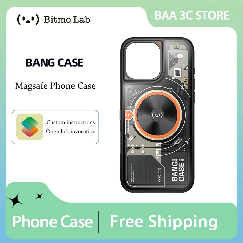 

BANGCASE Intelligence Phone Case MagSafe Button Redefine Suitable Function Key for IPhone 16 Pro Max Series Protective Shell