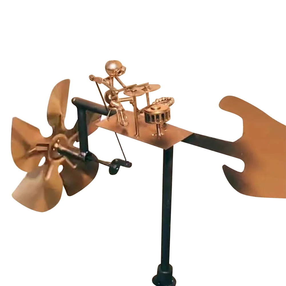 

Металлическая фигурка перкуссиониста ручной работы, многофункциональная рокинская художественная садовая декорация, многоразовые музыкальные фигурки ветровой энергии для подарков другу