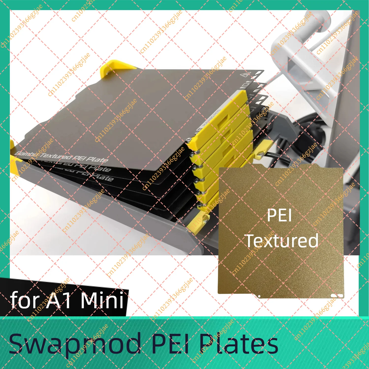 PEI for Swapmod Bambu Lab A1 Mini PEI Sheet Double Sided Textured 184*184mm PEI Sheet Build Plate 3D Printer