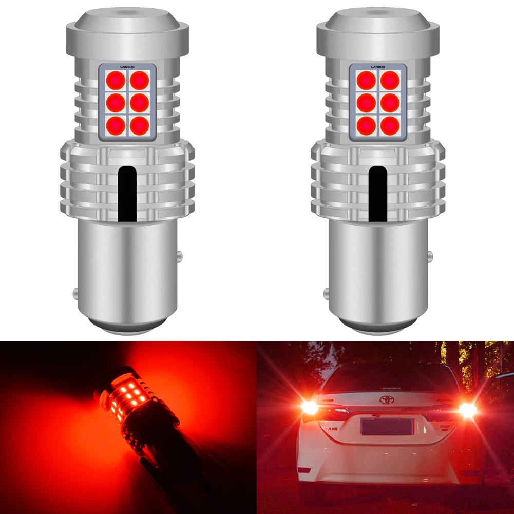 2x Canbus 1157 P21/5W BAY15D Led Brake Lights Stop Bulb Diode Tail Lamp For Ford Fiesta S Max Focus Kuga Transit Fusion Puma