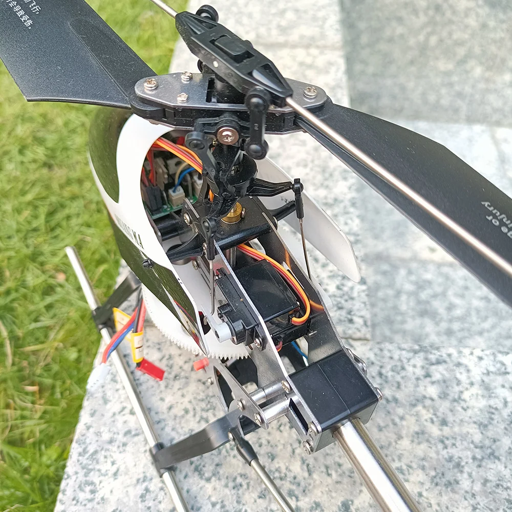 Duplo Cavalo Único Lâmina Parafuso Hélice, RC Helicóptero Brinquedos, Gyro LED Metal, controle remoto, VS MJX F45 WL V913, DH9117, 4CH, 2.4GHz