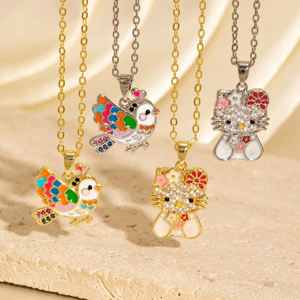 

Hello Kitty, cute necklace, collarbone chain, fashionable keychain accessory, girl's Valentine's Day Christmas special gift