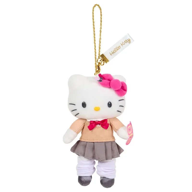 مرحبا كيتي 50th الذكرى معرض سلسلة طويلة الساق أفخم حقيبة الظهر قلادة أنيمي جرلي القلب ألعاب من القطيفة هدية