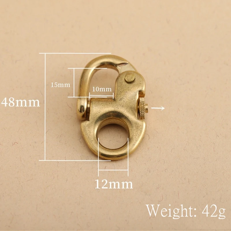 Brass Handicraft Key Buckle Waist Simplicity Shoulder Strap Fixed Latch Trinket Pendant Bag Hanging Car Keyring Small Decoration