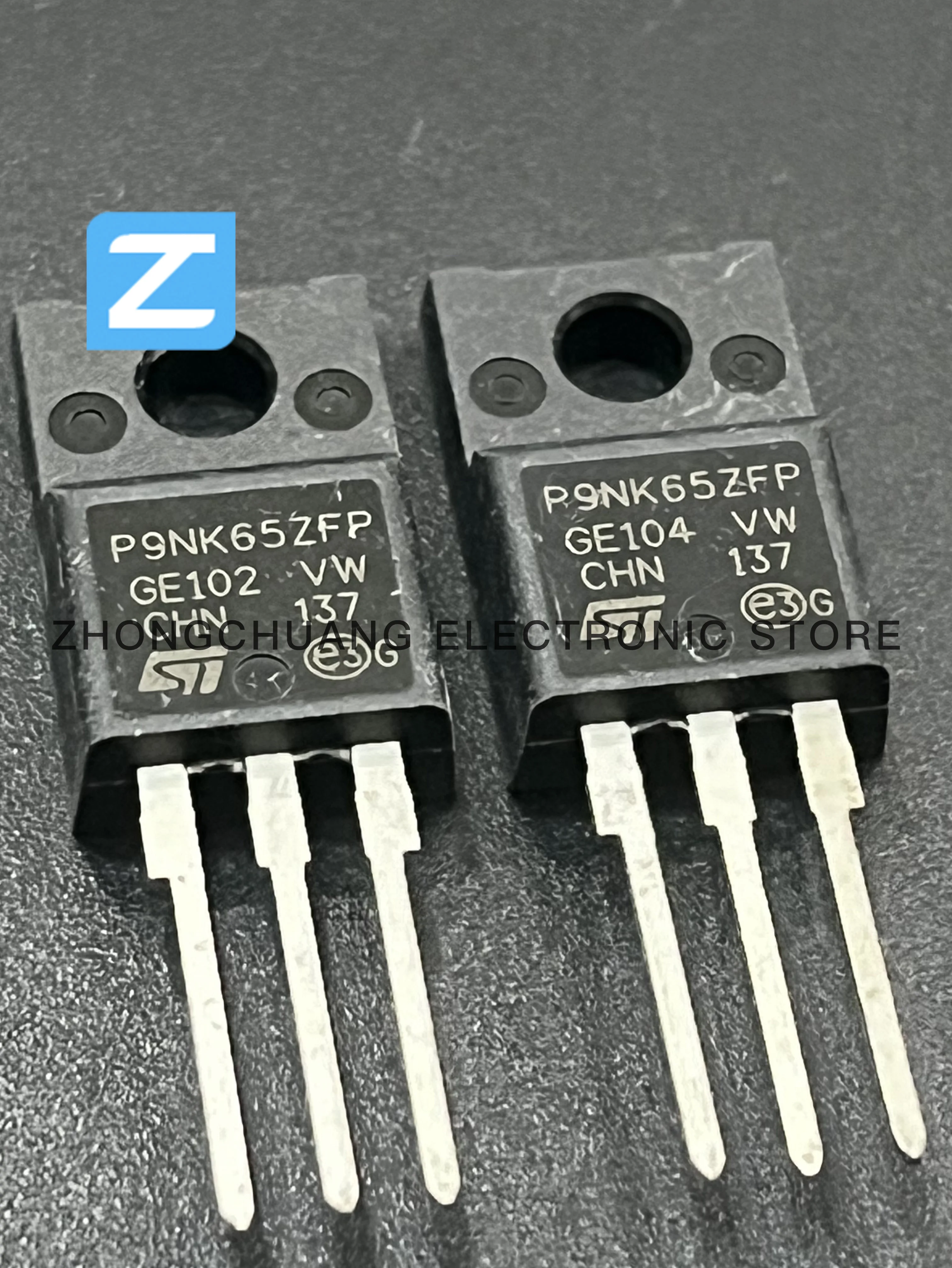 1-10PCS STP9NK65ZFP P9NK65ZFP TO-220F 650V 6.4A N-Channel MOSFET novo original