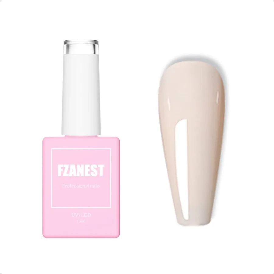 

Beige Gel Nail Polish15ml Spring Summer Soak Off UV Light Cure Gel Polish Soft Candy Nail Art DIY D05