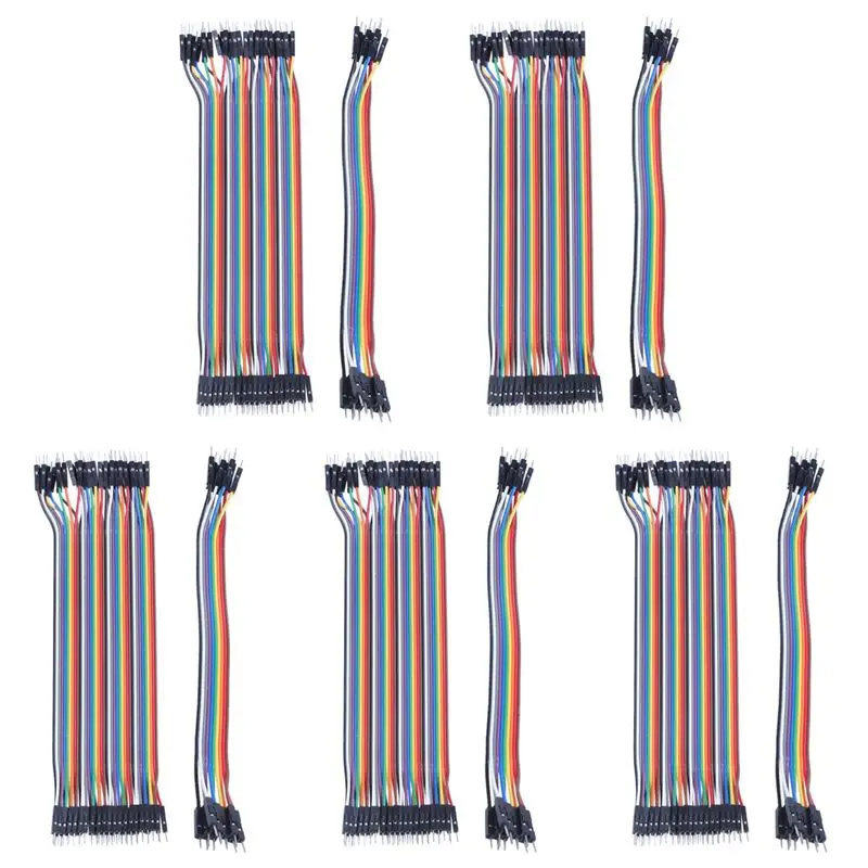 ABRI-200Pcs 20Cm 2.54Mm Male To Male Breadboard Jumper Wire Cable For Arduino