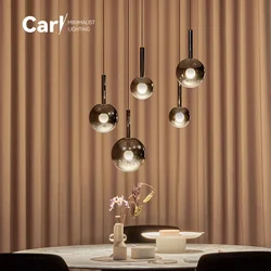 Minimalist Restaurant Bar Glass Chandelier Gesture Induction Dimming Bedroom Bedside Art Simple Home Decoration Led Lights