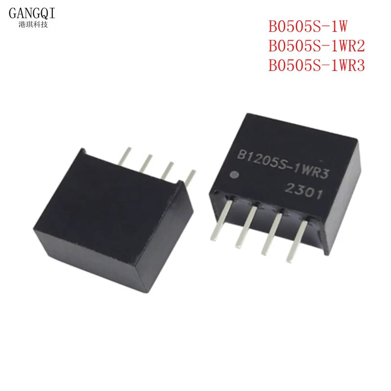 5PCS New Original B0505S-1WR3 B0505S-1WR2 B0505S-1W B0505S B0505 SIP-4 5V TO 5V 1W DC-DC isolapted power module SIP package