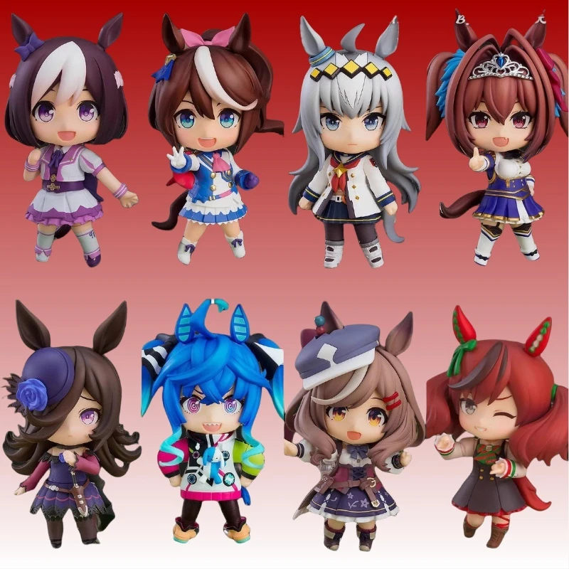 10 سنتيمتر Umamusume جميلة ديربي عمل أرقام أنيمي الأرز دش توكاي تيو أوغوري قبعة الذهب السفينة البلاستيكية نموذج ألعاب الدمى الشكل الهدايا