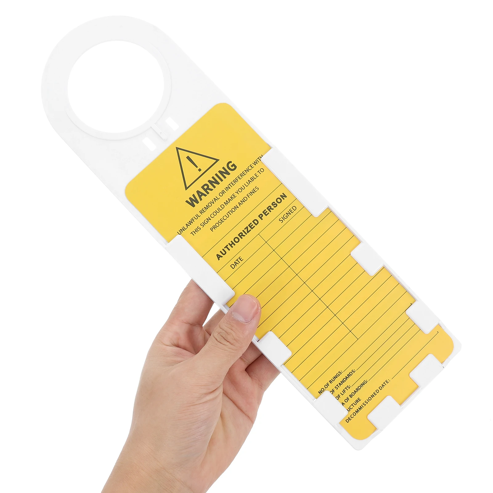 

1 set Safety Equipment Maintenance Tags Ladder Inspection Bright Color Weatherproof PVC Material Pre drilled Holes Easy