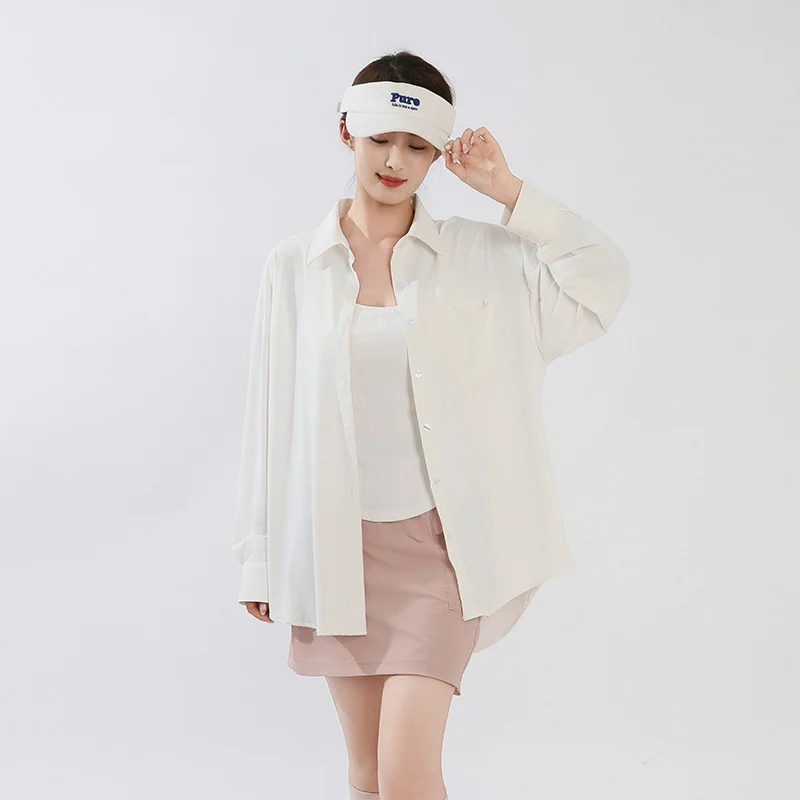 Damska koszulka z ochroną prze – Silk Blouse Button recenzja i cena
