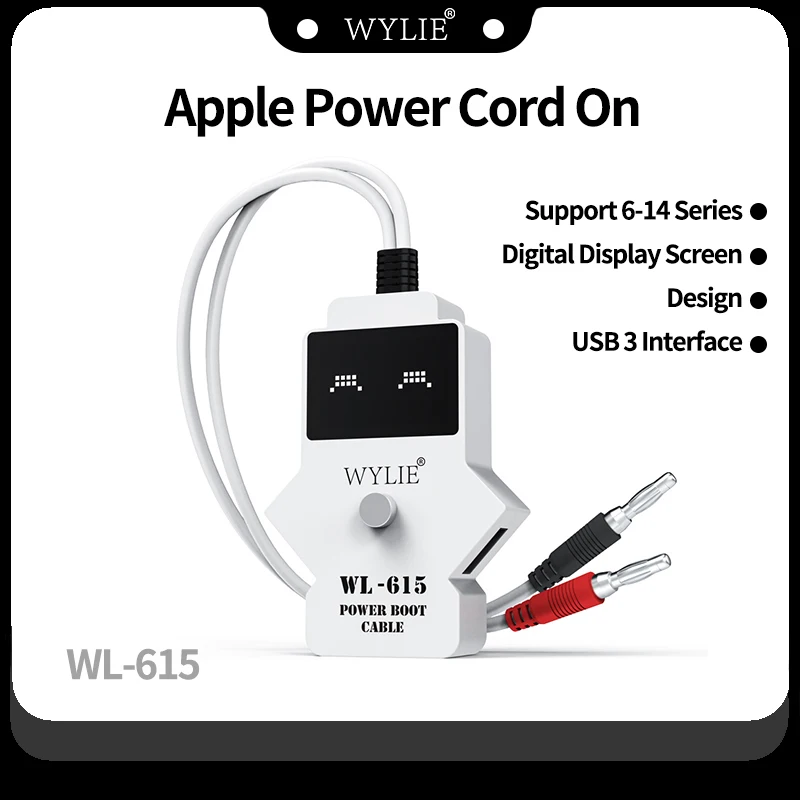 WYLIE kabel uji catu daya WL-615, garis Boot ponsel untuk iPhone 6-14 seri saklar perbaikan kabel uji daya