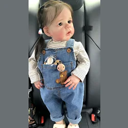 66cm Sandie Reborn Toddler Girl Painted Visible Veins Multiple Layers Lifelike Real Standing Bebe Reborn Soft Touch Cloth Body