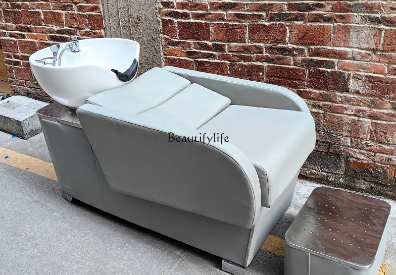 High-end barber shop shampoo flush bed semi-reclining hair salon special