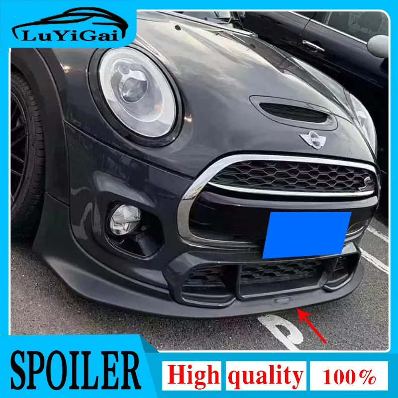 For F56 Mini Cooper S 2PCS DAG Car Body Kit Spoiler Duck Lip Guard Cover Carbon Front Bumper Lip Splitter (JCW Front Only) 