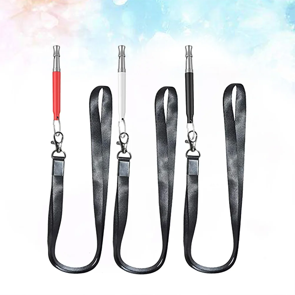 

3pcs Pet Whistle With Lanyard Ultrasonic Dog Training Tool For Bark Control Lightweight Durable Whistle For Dogs Small Large