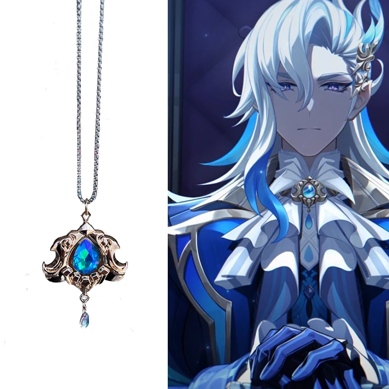 Collar con colgante de personaje de Juego de piezas, colgante de Metal para niña y mujer, accesorios de joyería, regalos para fanáticos