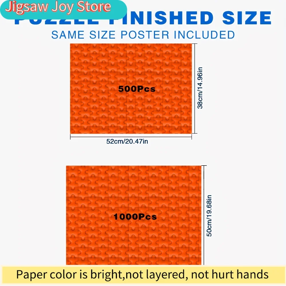 500/A puzzel voor volwassenen - uitdagend, groot aantal stukjes, complex breinbreker, geschikt voor volwassenen en gezinnen, draagbare doos voor op reis