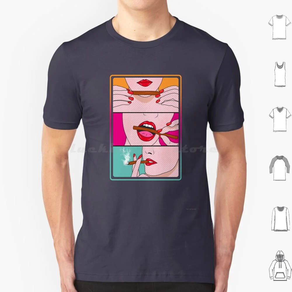 Weed Lady T Shirt Men Women Kids 6xl Cartoon Comics Smoking Weed Funny Cool Cute Retro Geek Fun Humor Whimsical Wall Vector