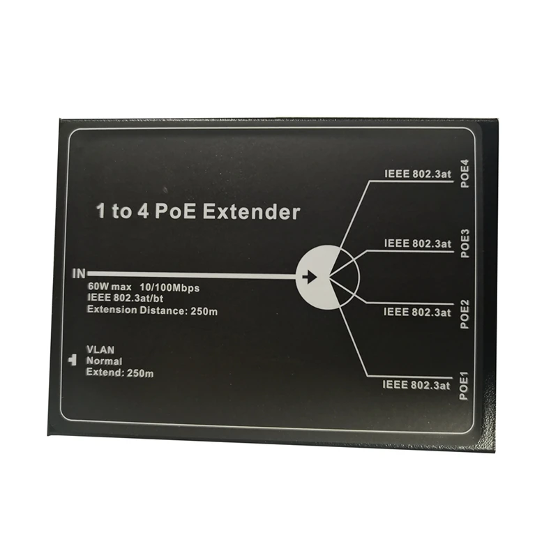 

Poe Extender Accessories Extender Decorative Accessories Max Extend 250M 65W Max For Ip Camera 10/100M