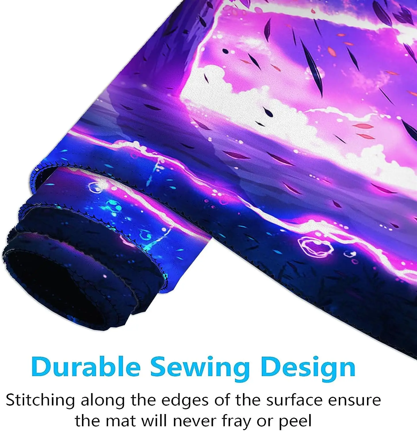 Mouse Pad Gaming XXL Fantasy Tree Purple Anime Mouse Mat Non Slip Large Computer Keyboard Mat with Stitched Edges 30x80cm