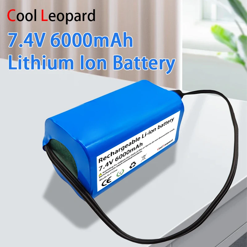 

NEW 7.4V 6000mAh 18650 Li ion Battery for T188 T888 2011-5 V007 C18 H18 SO ON Remote Control RC Fishing Bait Boat Parts